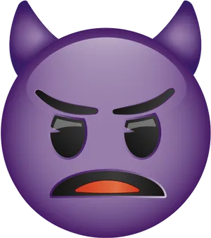 Purple Devil Emoji Expression PNG image