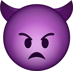 Purple Devil Emoji Graphic PNG image