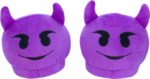 Purple Devil Emoji Pillows PNG image