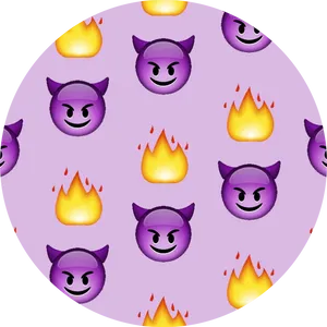 Purple Deviland Flame Pattern PNG image
