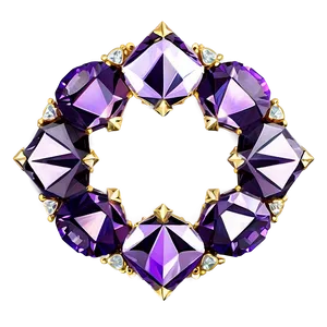 Purple Diamond Jewel Border PNG 06262024