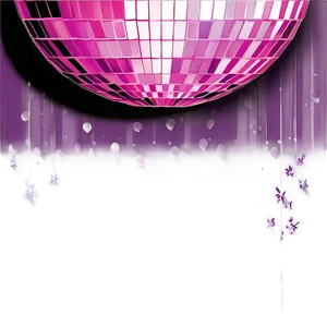 Purple Disco Ball Glitter PNG image
