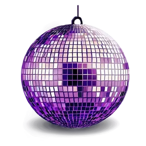 Purple Disco Ball Illustration PNG