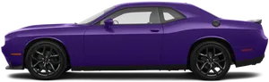 Purple Dodge Challenger Side View PNG image