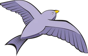 Purple Dove Illustration Flying