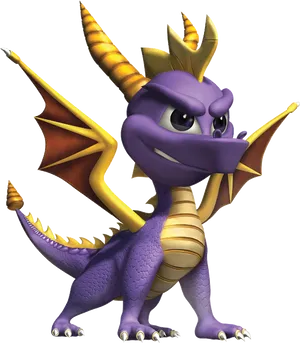 Purple Dragon Character Spyro PNG image