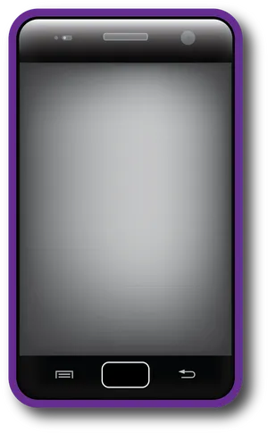 Purple Edged Smartphone Graphic PNG