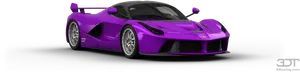 Purple Ferrari La Ferrari Side View PNG image