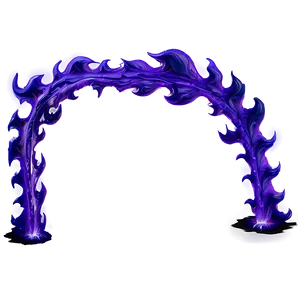 Purple Fiery Flame Border PNG Fsi62 PNG