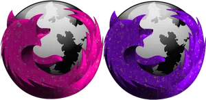 Purple Firefox Logo Duo PNG
