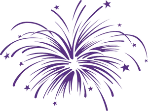 Purple_ Fireworks_ Illustration PNG image