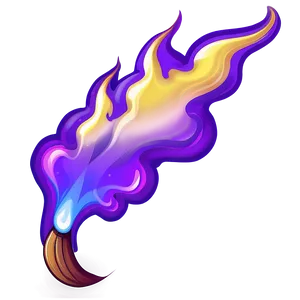 Purple Flame Sketch PNG Nsg