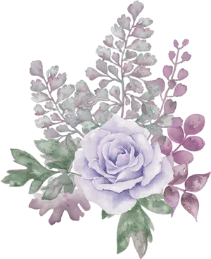 Purple Floral Arrangement.png PNG image