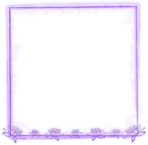 Purple Floral Border Frame PNG image