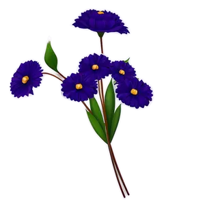 Purple Floral Delight PNG Adj PNG