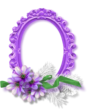 Purple Floral Frame Design