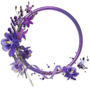 Purple_ Floral_ Frame_ Design.png PNG image