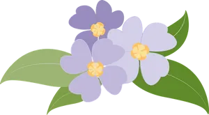 Purple Floral Vector Illustration