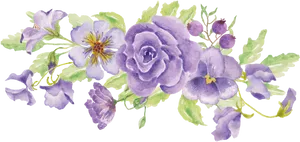 Purple_ Floral_ Watercolor_ Arrangement