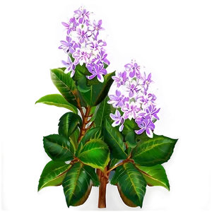 Purple Flower Bush Png 7 PNG image