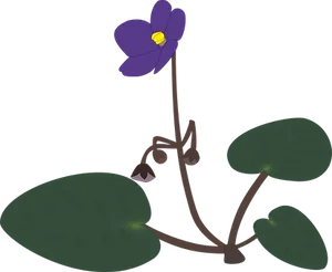 Purple Flower Illustration