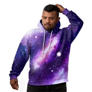 Purple Galaxy Hoodie Template PNG Luj1 PNG