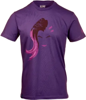 Purple Gaming T Shirt Graphic Print PNG image