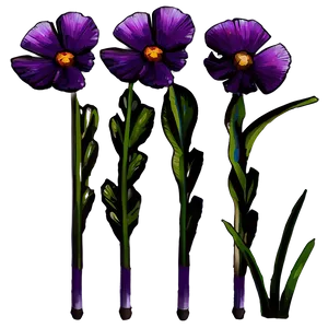 Purple Garden Flower PNG Sxp