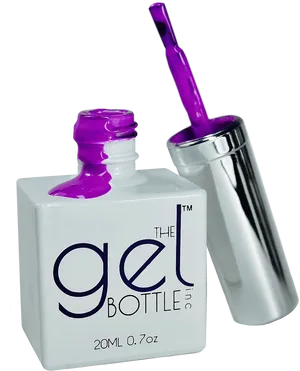 Purple Gel Nail Polish Bottle PNG