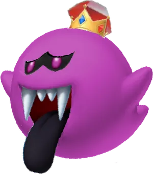 Purple Ghost Carrying House PNG