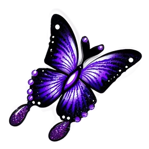 Purple Glitter Butterfly Png 06252024 PNG image