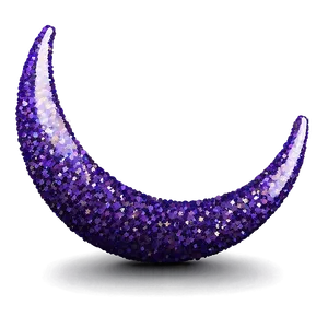 Purple Glitter Crescent Png 93 PNG image