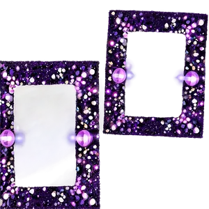 Purple Glitter Frame PNG 73