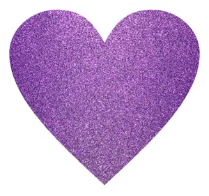 Purple Glitter Heart Shaped Background