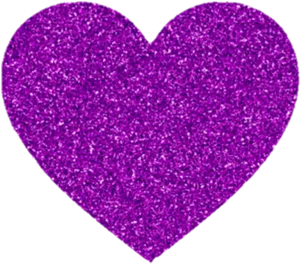 Purple Glitter Heart Shaped Background