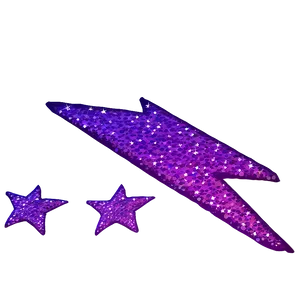 Purple Glitter Star PNG 06252024
