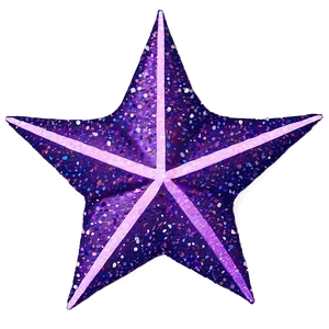 Purple Glitter Star PNG 06252024