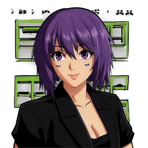 Purple Hair Anime Girl Png Wli PNG image