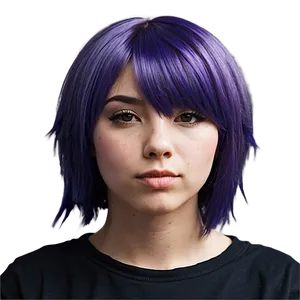 Purple Hair Emo Teen Character PNG 92 PNG