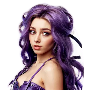Purple Hair Fairy Tale Character PNG 06272024 PNG