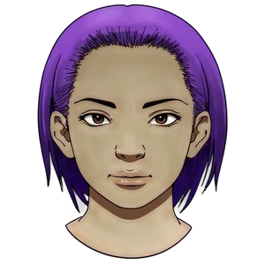 Purple Hair Manga Heroine PNG Sxd PNG