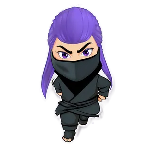 Purple Hair Ninja Assassin PNG Api PNG