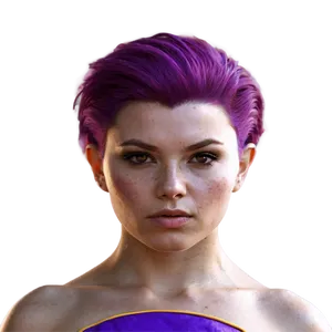 Purple Hair Superhero Identity PNG Aco32 PNG