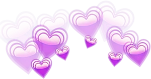 Purple Heart Filter Overlay PNG image