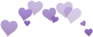 Purple Heart Filter Overlay PNG image