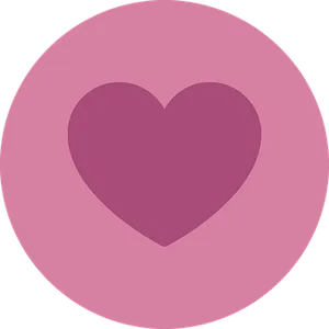 Purple Heart Iconon Pink Background