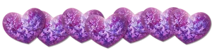 Purple Hearts Row Pattern