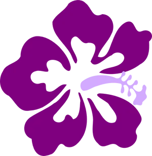 Purple Hibiscus Silhouette PNG image