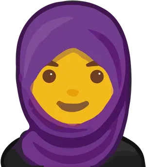 Purple Hijab Emoji PNG image