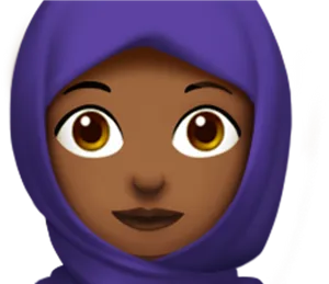 Purple Hijab Emoji PNG image